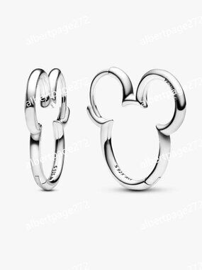 Disney Mickey Mouse Silhouette Hoop Earrings